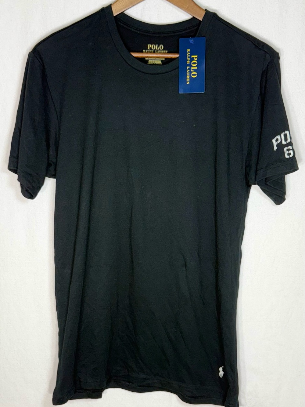 Polo by Ralph Lauren Black Short Sleeve Crewneck Tee with Sleeve Logo